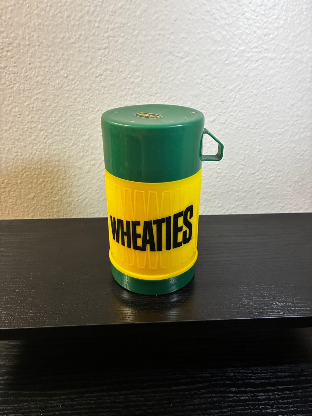 Vintage 1988 Oakland Athletics A's Wheaties Green Yellow Thermos Vacuum Bottle
